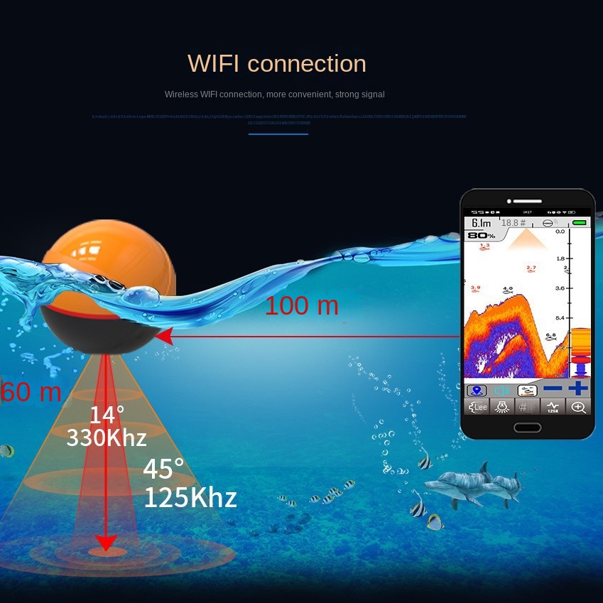 Novo Localizador de Peixes Int - Fish Finder Battery avaliação e preço