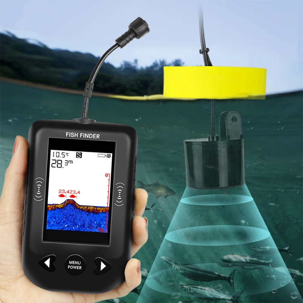 Alarme 100m portátil sonar loc - Fish Finder Cable avaliação e preço