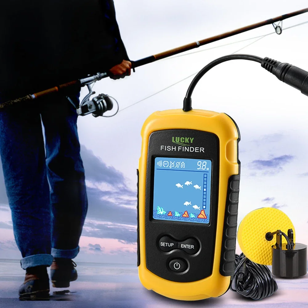 Lucky lcd tela colorida portát - Fishing Depth Finder avaliação e preço