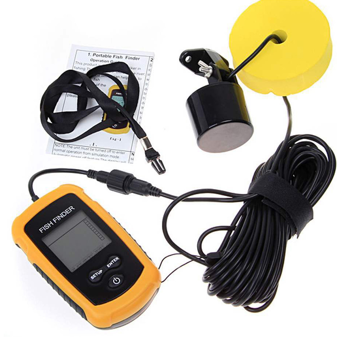 Sonda de Pesca Portátil com Al - Fishing Depth Finder avaliação e preço