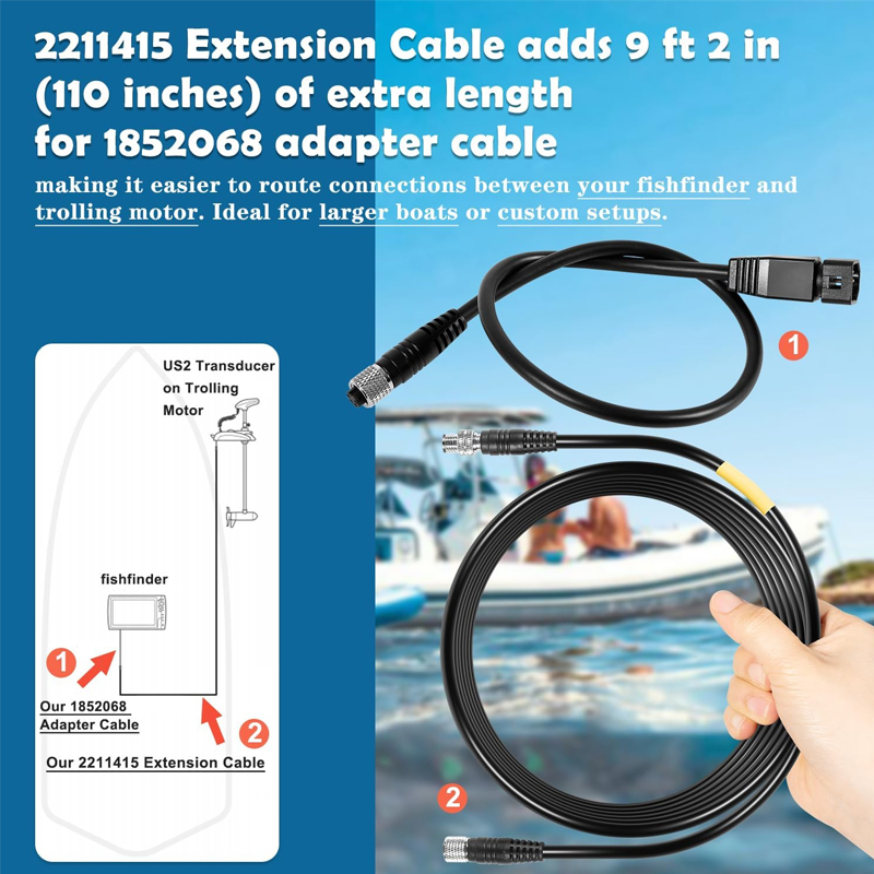 1852068 MKR-US2-8 Cabo Adaptad - Fish Finder Cable avaliação e preço